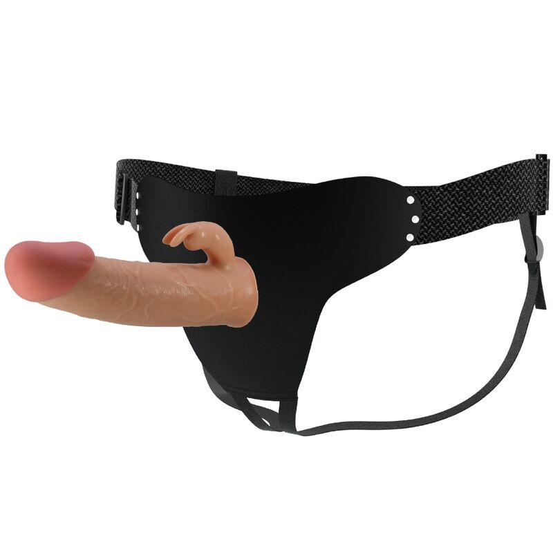 PRETTY LOVE - MAVIS HARNESS BRIEFS UNIVERSAL COM DILDO 19 CM NATURAL