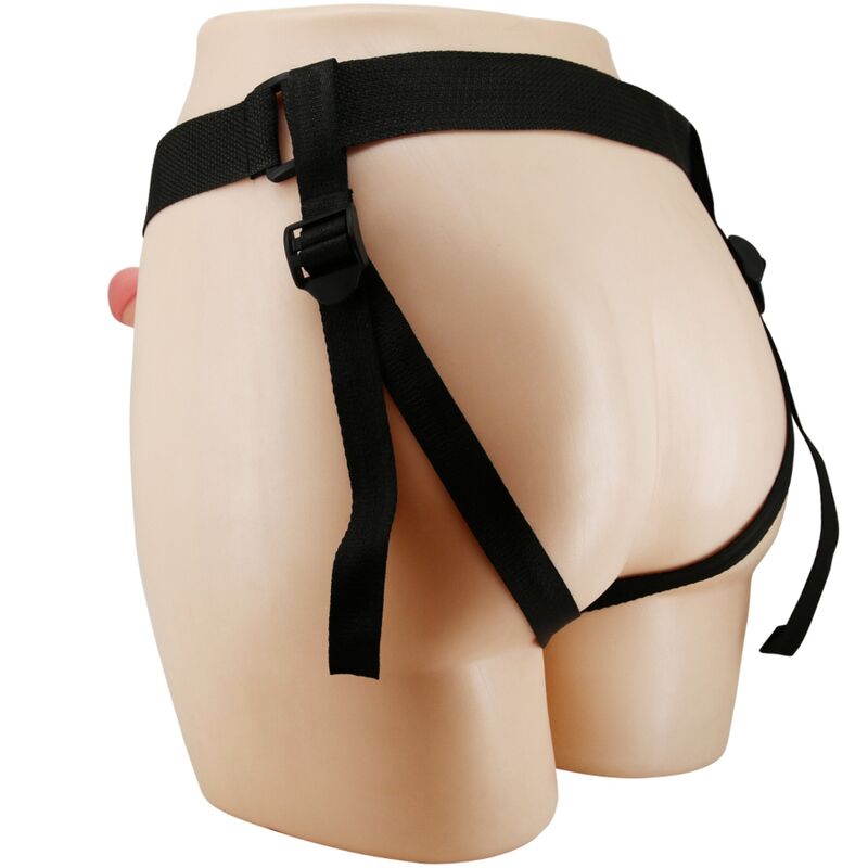 PRETTY LOVE - MAVIS HARNESS BRIEFS UNIVERSAL COM DILDO 19 CM NATURAL