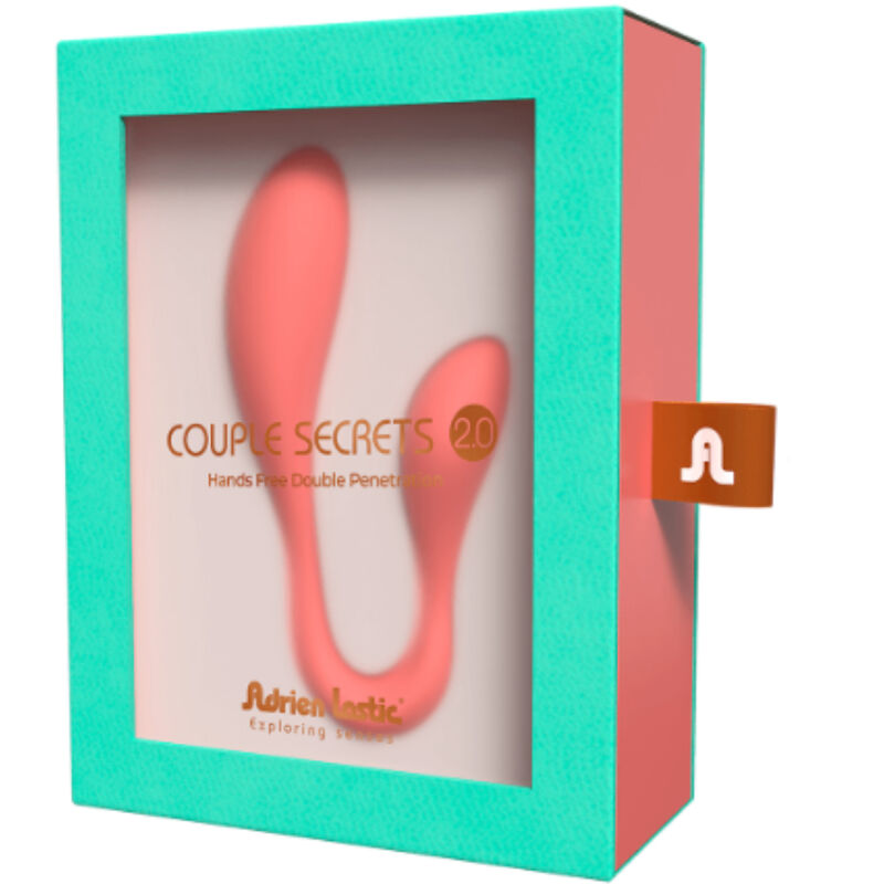 VIBRADOR PARA CASAL CONTROLADO POR APP ADRIEN LASTIC - COUPLE SECRETS II DOUBLE STIMULATION ROSA + FREE APP