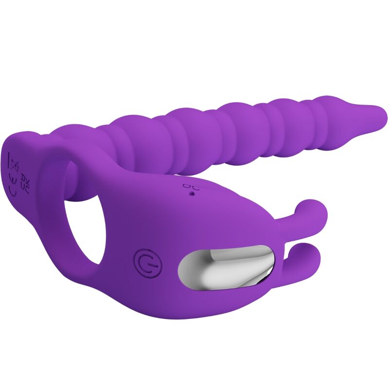 PRETTY LOVE - BLACKNEY ANEL PENIANO COM PLUG VIBRADOR ROXO