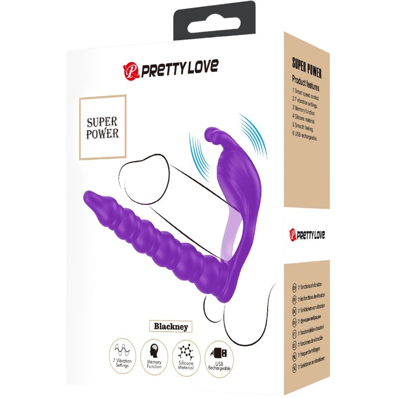 PRETTY LOVE - BLACKNEY ANEL PENIANO COM PLUG VIBRADOR ROXO