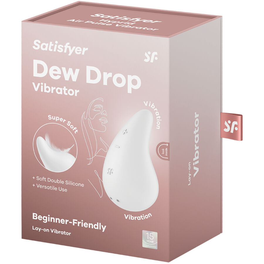 SATISFYER - DEW DROP WHITE LAY-ON VIBRATOR