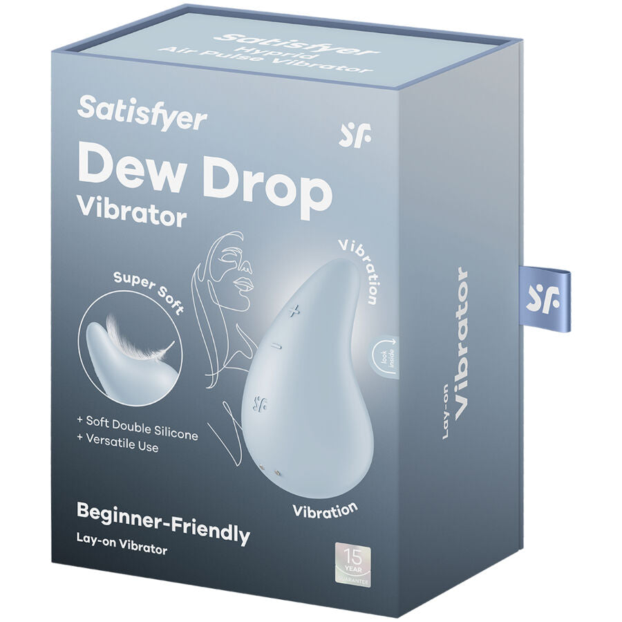 SATISFYER - DEW DROP WHITE LAY-ON VIBRATOR