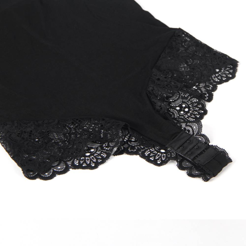 SUBBLIME - TEDDY COM DETALHE EM RENDA FLORAL PRETO L/XL