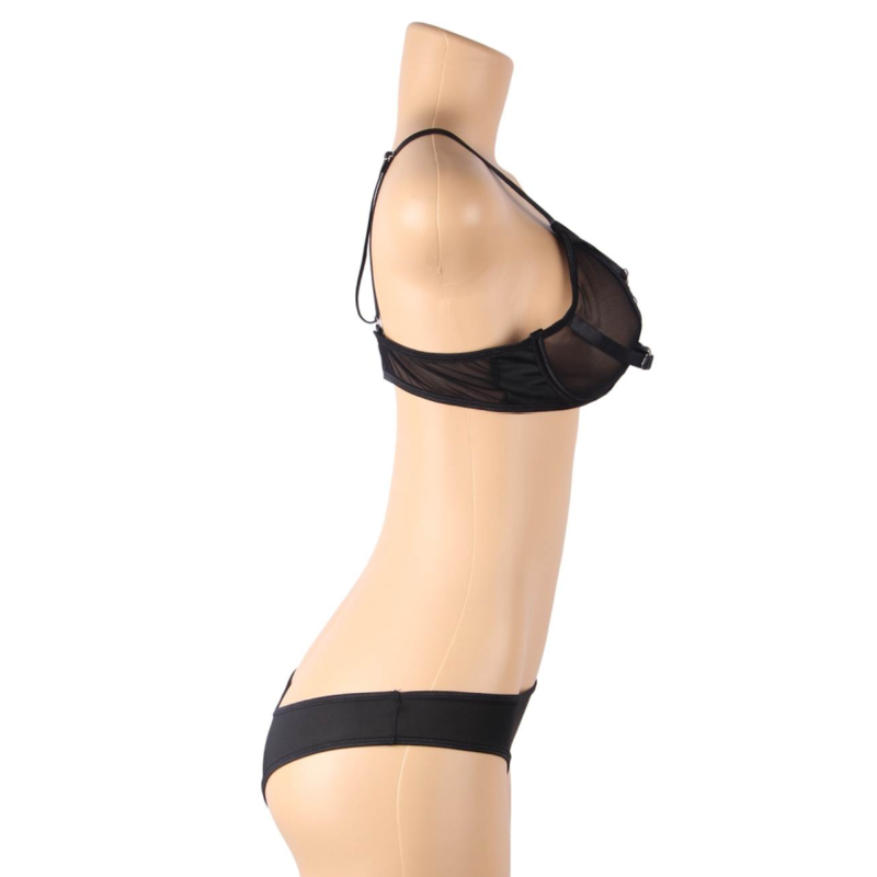 SUBBLIME - CONJUNTO DUAS PEÇAS SOUTIEN TRANSPARENTE E TIRAS S/M
