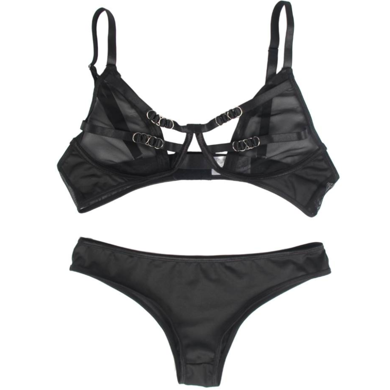 SUBBLIME - CONJUNTO DUAS PEÇAS SOUTIEN TRANSPARENTE E TIRAS S/M