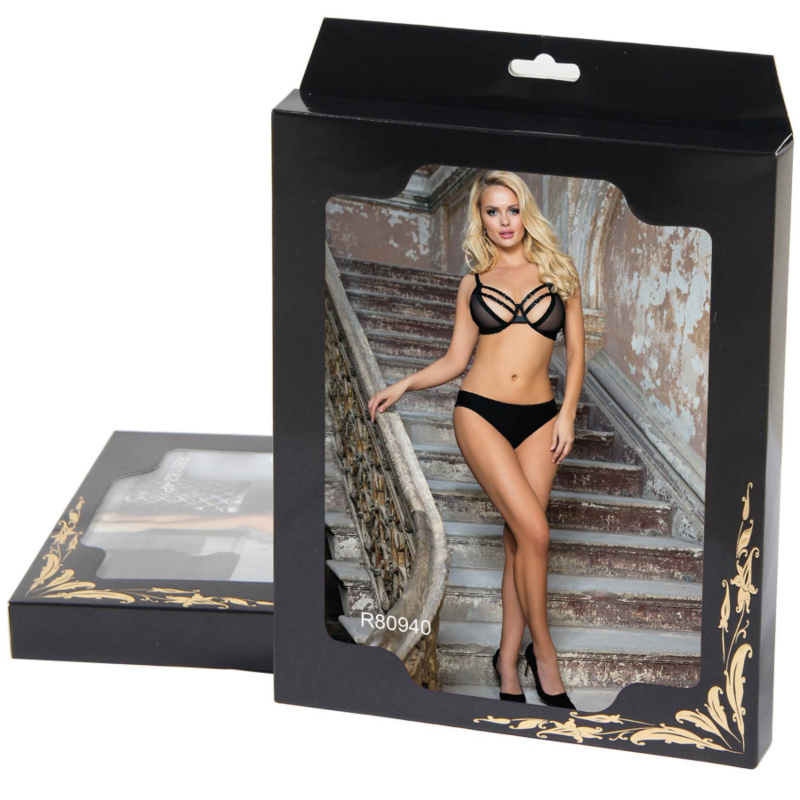 SUBBLIME - CONJUNTO DUAS PEÇAS SOUTIEN TRANSPARENTE E TIRAS S/M