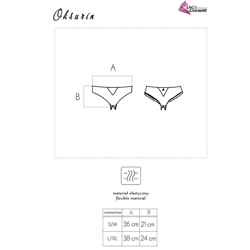 LIVCO CORSETTI FASHION - OKSURIN OPEN PANTY BLACK S/M