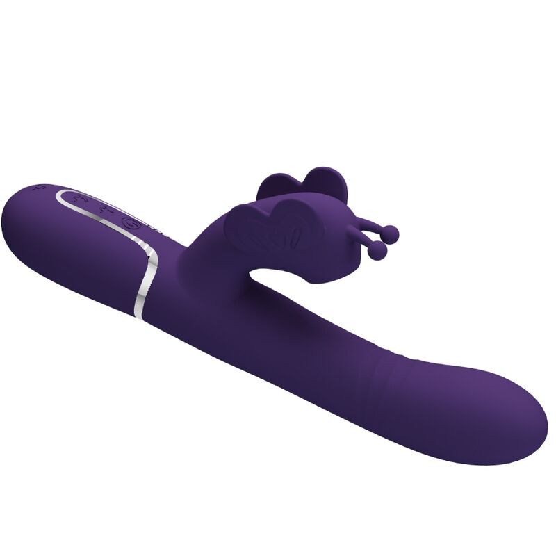 PRETTY LOVE - VIBRADOR RABBIT MULTIFUNÇÃO 4 EM 1 BORBOLETA ROXO