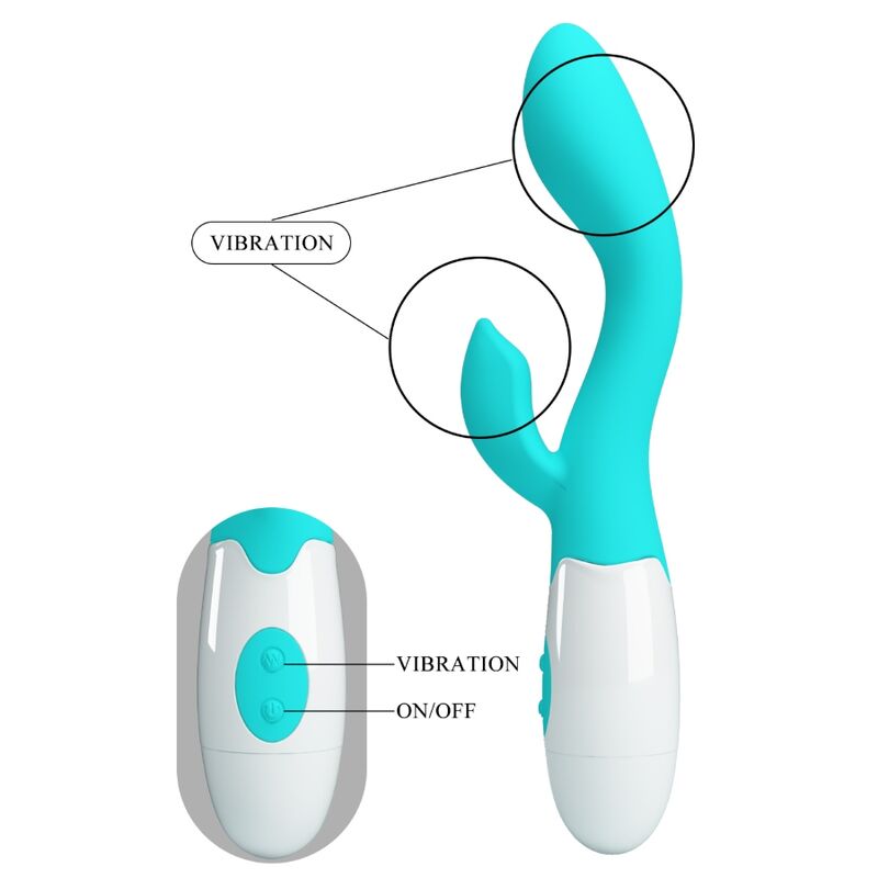 PRETTY LOVE - BRIGHTY VIBRADOR PONTO G VERDE ÁGUA