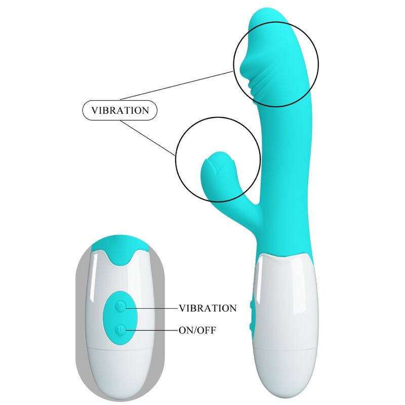 PRETTY LOVE - SNAPPY VIBRADOR PONTO G VERDE ÁGUA