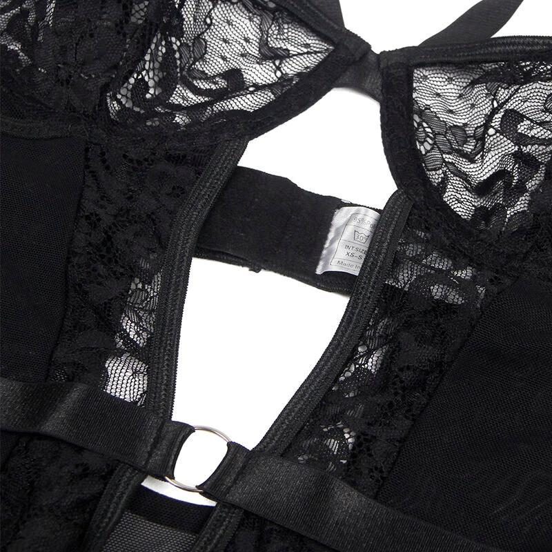 TEDDY COM LIGA DETALHE RENDA E TIRAS - Sex Shop Sexy