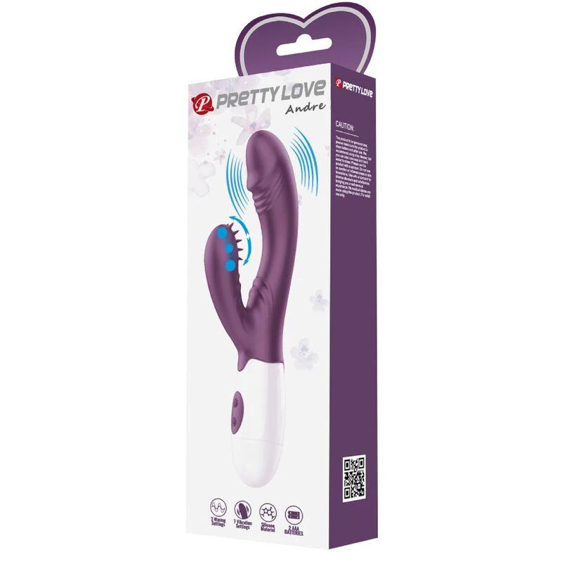 ANDRÉ VIBRADOR RABBIT E ESTIMULADOR DO PONTO G - Sex Shop Sexy