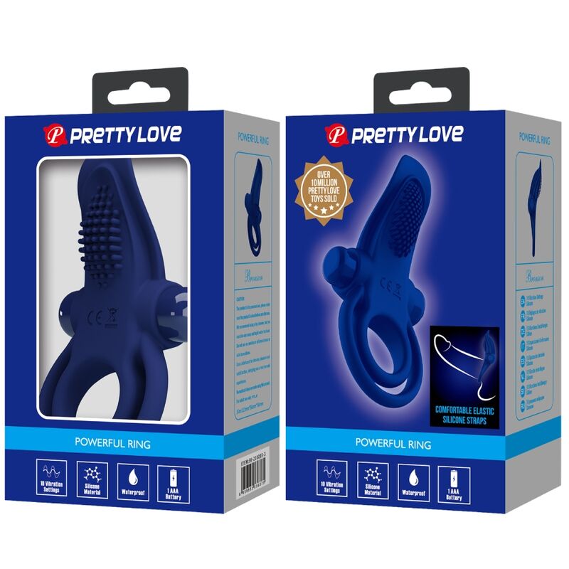 PRETTY LOVE - BRONSON ANEL DUPLO VIBRADOR AZUL