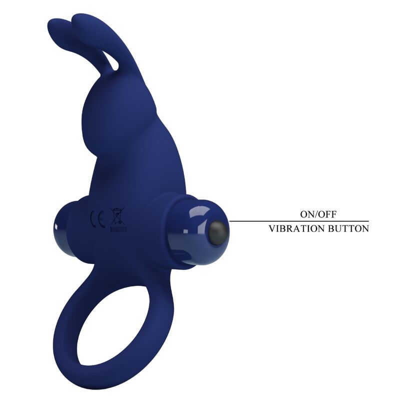 PRETTY LOVE - JIRO ANEL RABBIT VIBRADOR AZUL