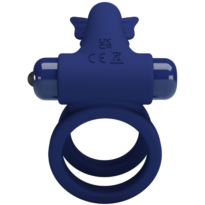 PRETTY LOVE - JAMELE ANEL DUPLO VIBRADOR COM ESTIMULADOR BORBOLETA AZUL