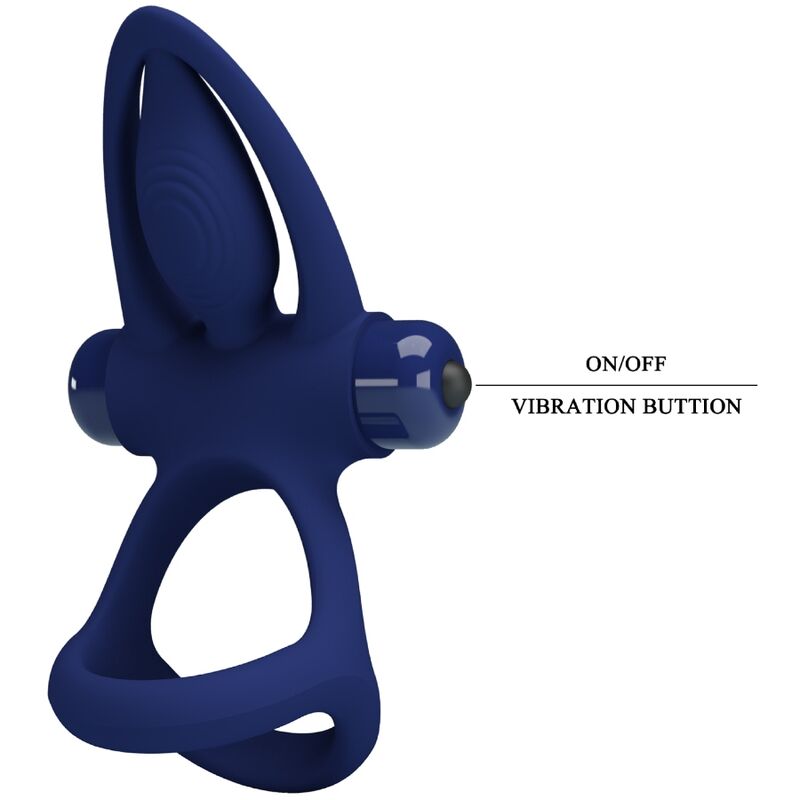 PRETTY LOVE - MAT ANEL DUPLO VIBRADOR COM ESTIMULADOR AZUL