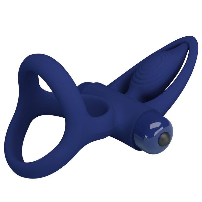 PRETTY LOVE - MAT ANEL DUPLO VIBRADOR COM ESTIMULADOR AZUL