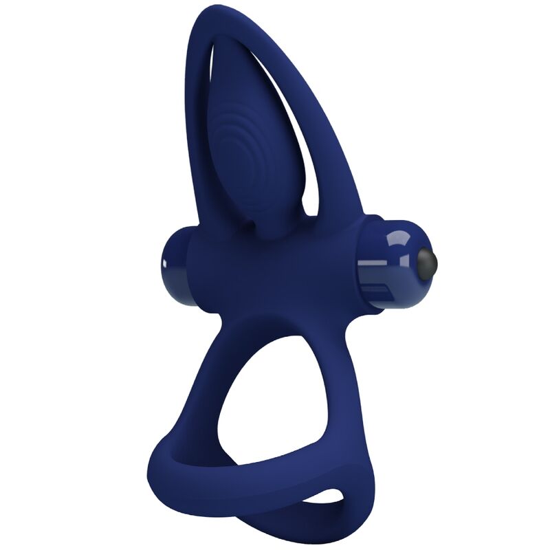 PRETTY LOVE - MAT ANEL DUPLO VIBRADOR COM ESTIMULADOR AZUL
