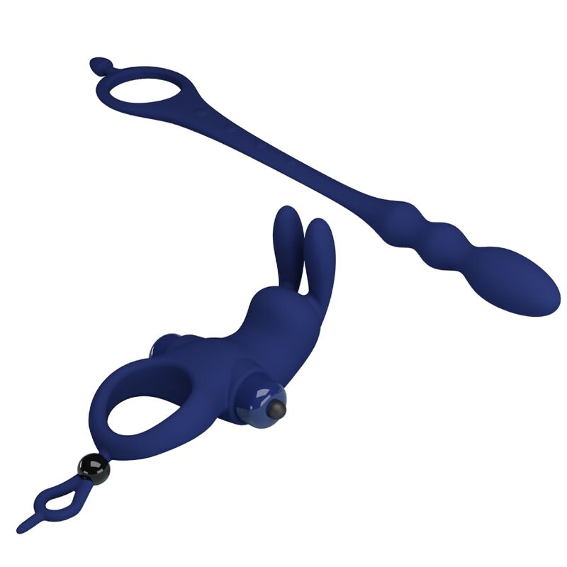 PRETTY LOVE - AYAD ANEL RABBIT VIBRADOR COM PLUG AZUL