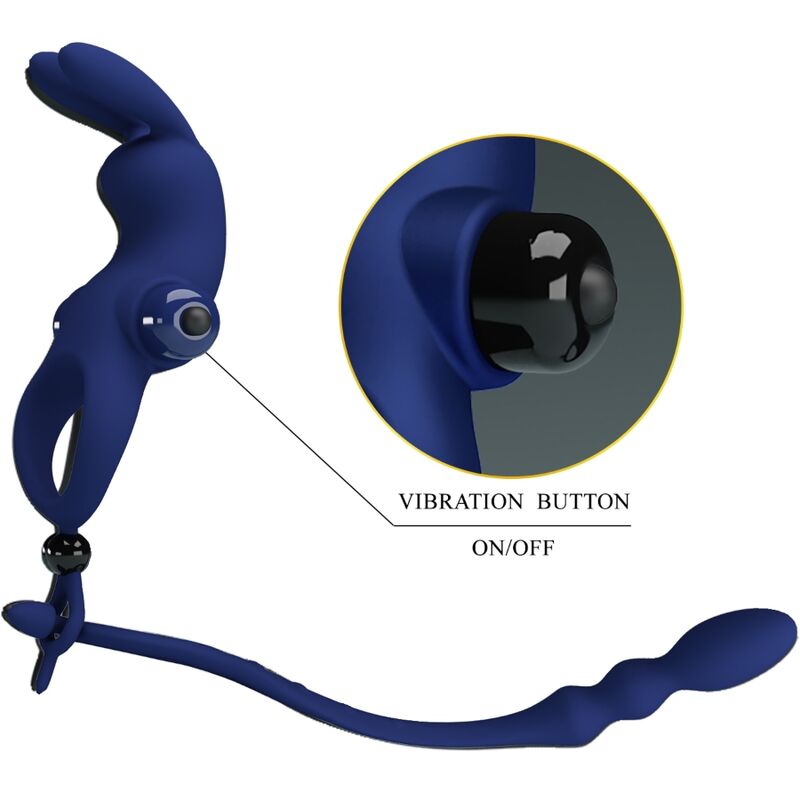 PRETTY LOVE - AYAD ANEL RABBIT VIBRADOR COM PLUG AZUL