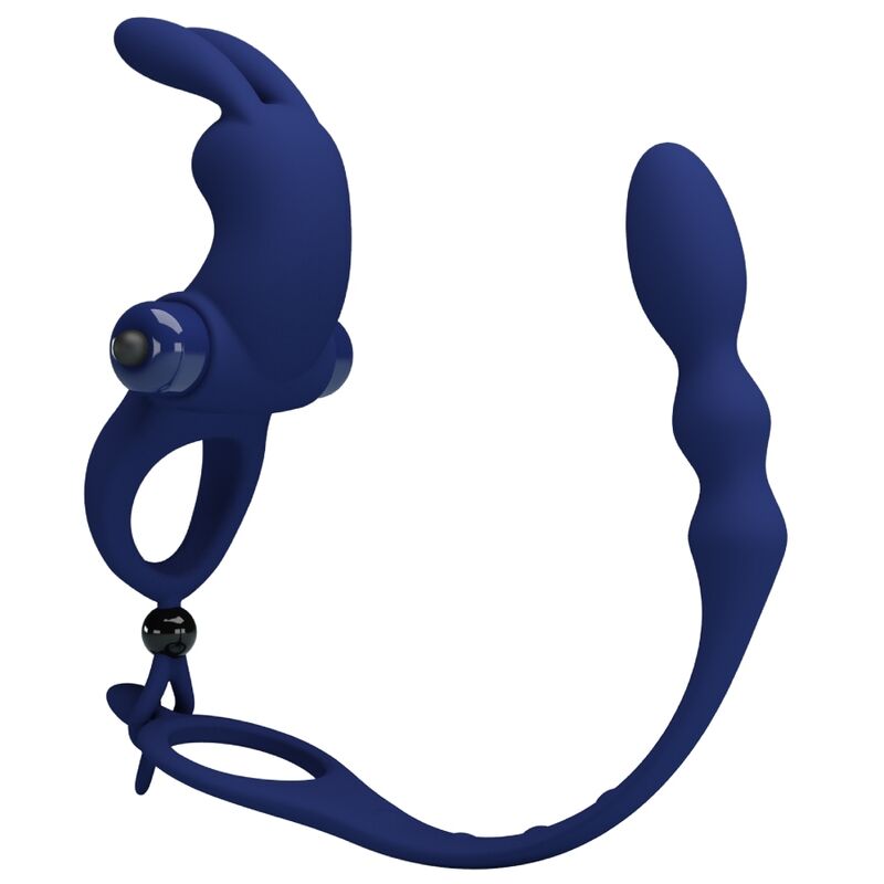 PRETTY LOVE - AYAD ANEL RABBIT VIBRADOR COM PLUG AZUL
