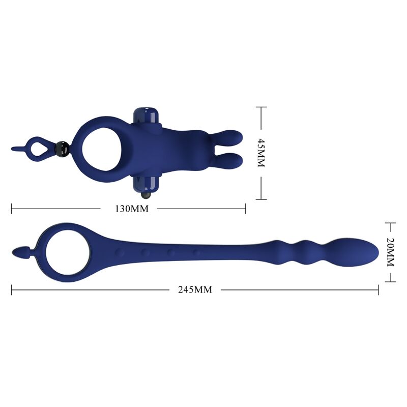 PRETTY LOVE - AYAD ANEL RABBIT VIBRADOR COM PLUG AZUL