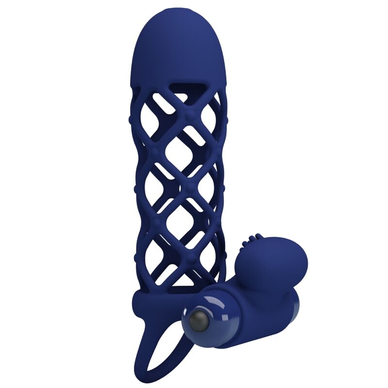 PRETTY LOVE - GIANN ANEL VIBRADOR COM FUNDA DE SILICONE AZUL