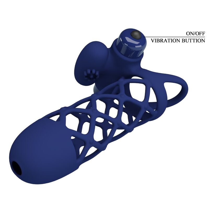 PRETTY LOVE - GIANN ANEL VIBRADOR COM FUNDA DE SILICONE AZUL