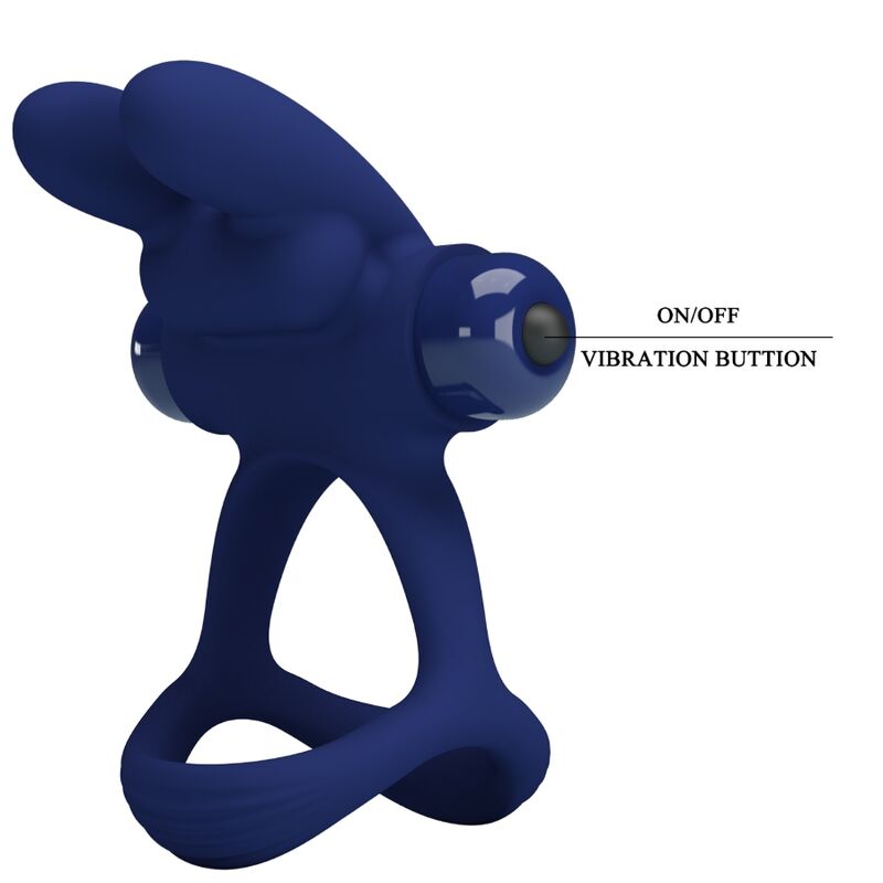 PRETTY LOVE - FRANCISCO ANEL DUPLO RABBIT VIBRADOR AZUL