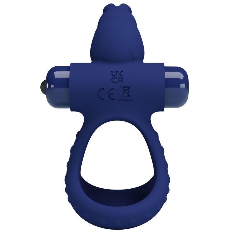 PRETTY LOVE - LUCHITO ANEL DUPLO RABBIT VIBRADOR AZUL