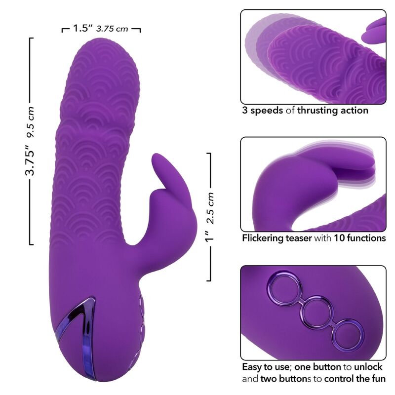 CALEXOTICS - MANHATTAN BEACH MARVEL VIBRADOR RABBIT ROXO BY CALIFORNIA DREAMING