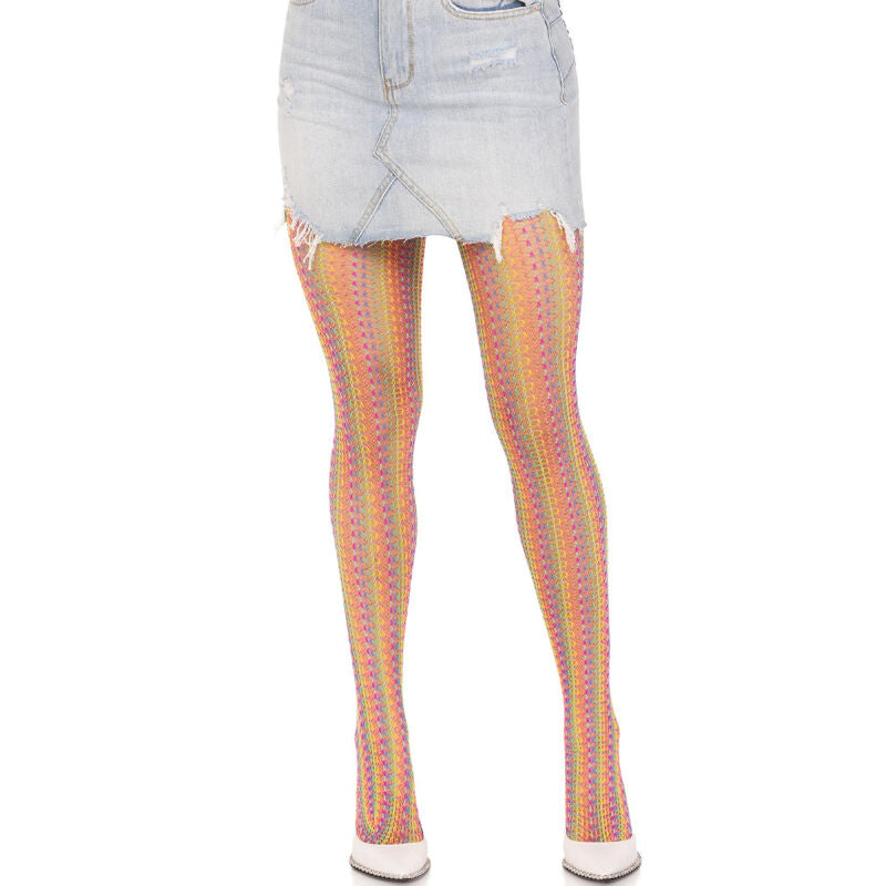 LEG AVENUE - MEIAS DE CROCHET MULTICOLOR