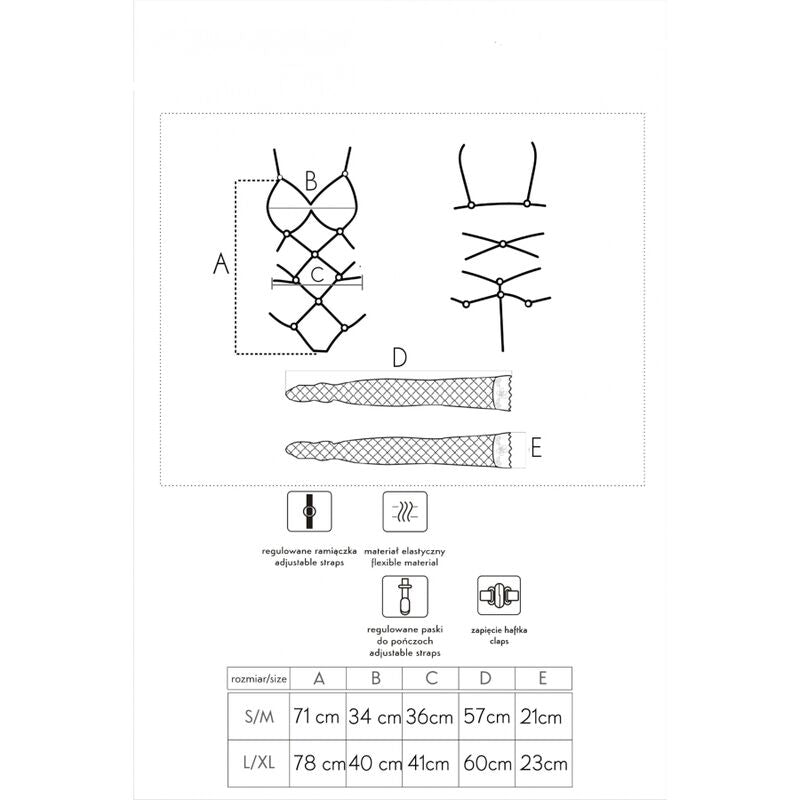 LIVCO CORSETTI FASHION - THIARA LC 20213 CONJUNTO CORPO + MEIAS VERMELHA L/XL