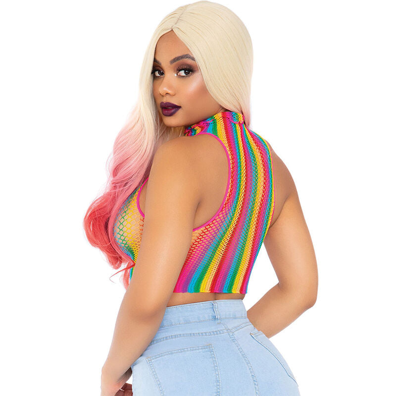 LEG AVENUE - TOP EM REDE MULTICOLOR