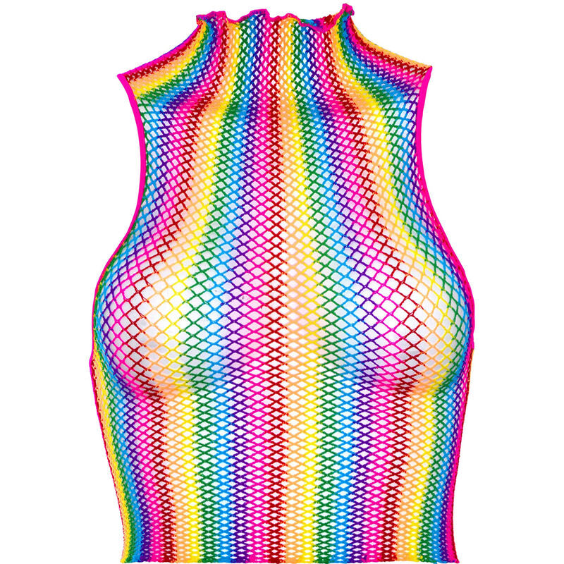 LEG AVENUE - TOP EM REDE MULTICOLOR
