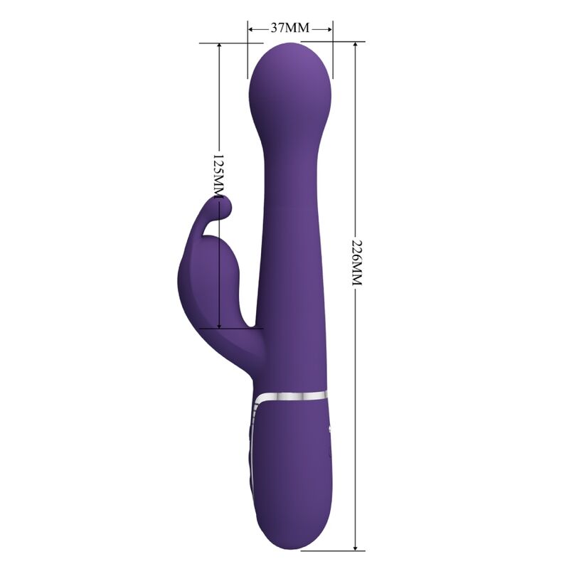 PRETTY LOVE - DEJON VIBRADOR RABBIT 3 EM 1 MULTIFUNÇÕES ROXO