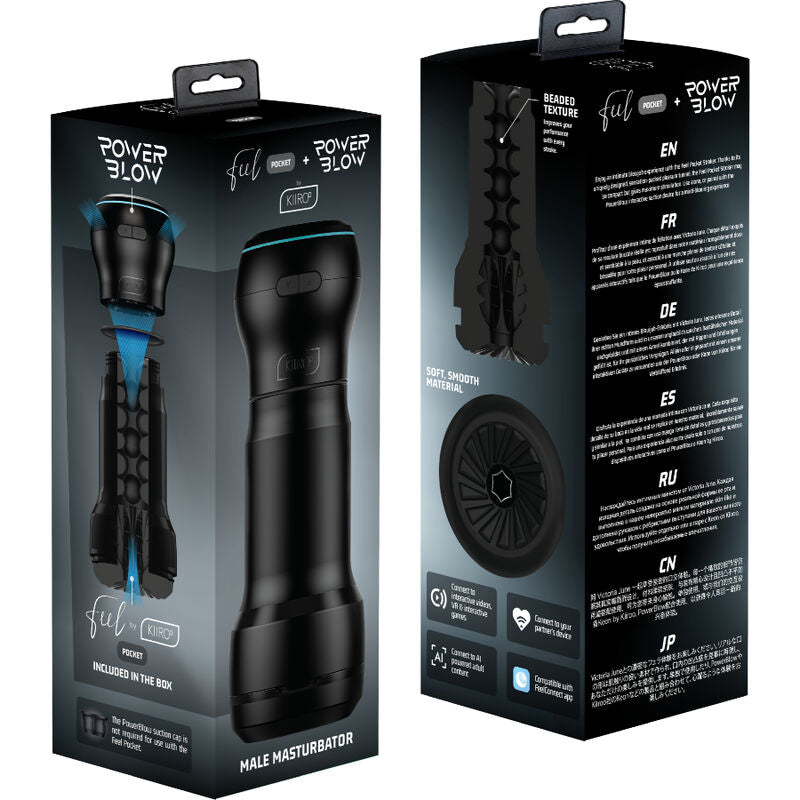 KIIROO - FEEL POCKET MASTURBADOR MASCULINO DE BOLSO + POWER BLOW
