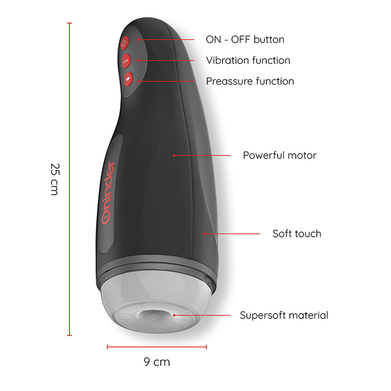ONINDER - SEOUL MASTURBADOR MASCULINO COM COMPRESSÃO E VIBRAÇÃO - APP GRATUITA