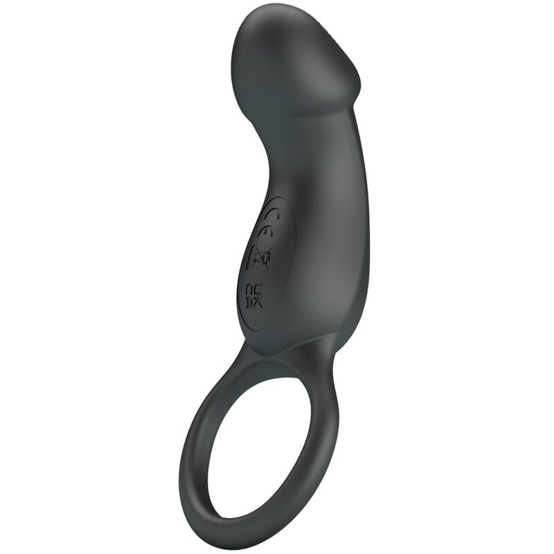 PRETTY LOVE - TRAE ANEL VIBRADOR COM ESTIMULADOR PRETO