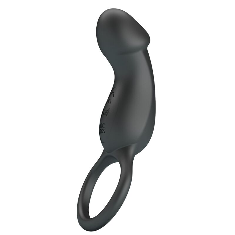 PRETTY LOVE - TRAE ANEL VIBRADOR COM ESTIMULADOR PRETO