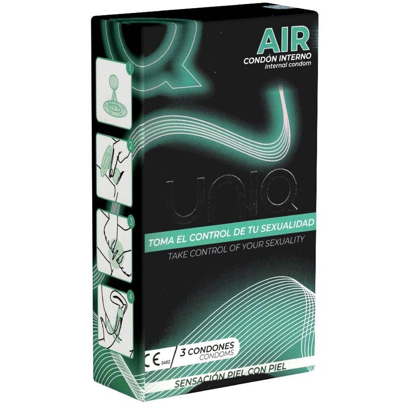 UNIQ - AIR PRESERVATIVO FEMININO SEM LÁTEX 3 UNIDADES