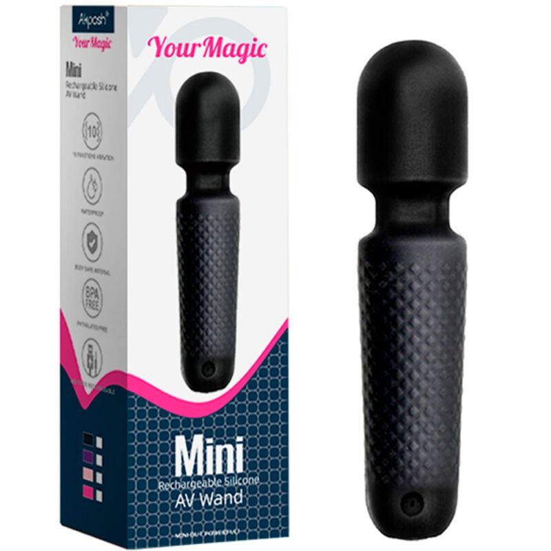 Armony - O Seu Massajador e Vibrador Recarregável 10 Vibrações Wand Dots Preto