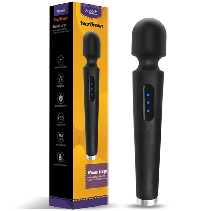 Armony - X Power Grande Massajador e Vibrador 7 Vibrações Preto