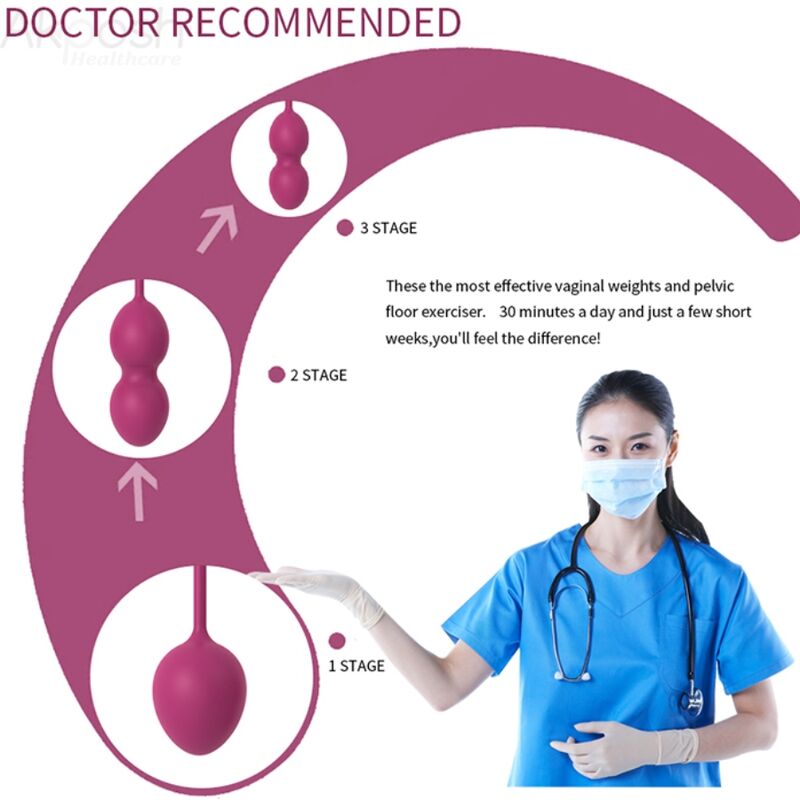 Armony - Anabiosis Vaginal Dumbbell 3 Níveis Borgonha