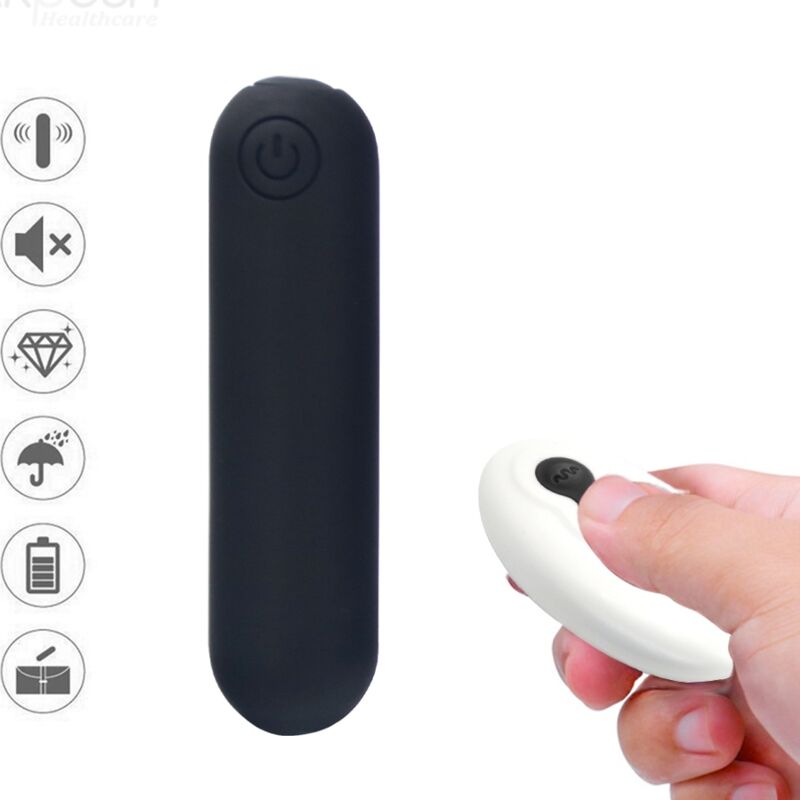 Armony - Splash Joline Vibrador Bala Silicone Controle Remoto 10 Vibrações 65 X 15 Cm Preto