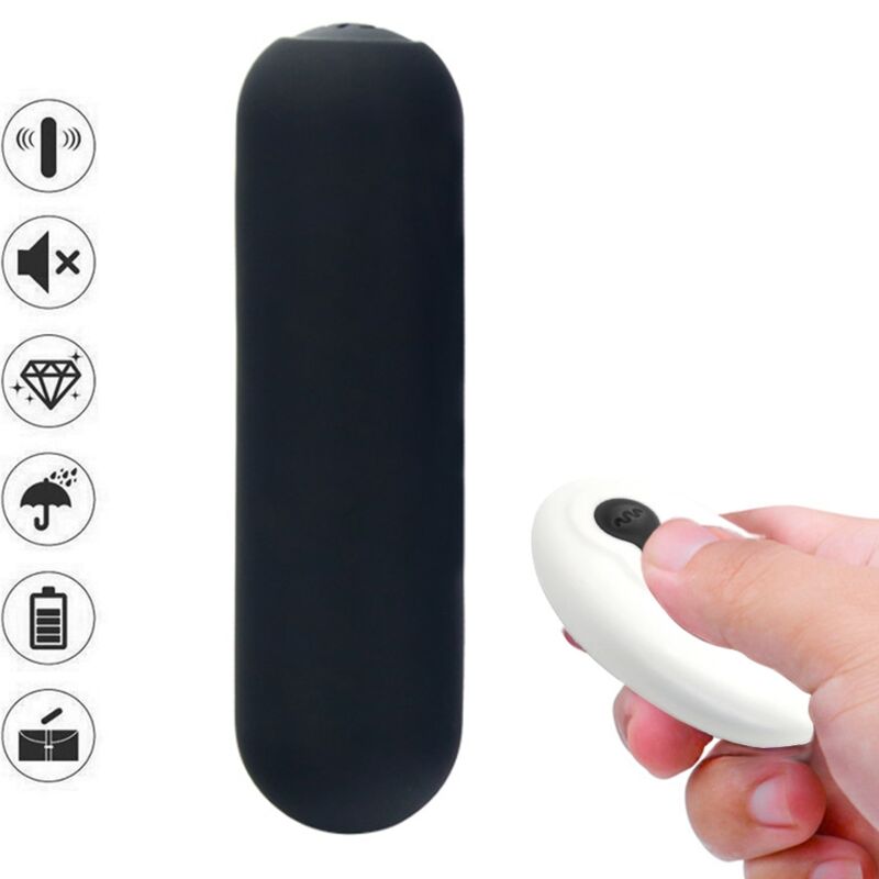 Armony - Splash Joie Vibrador Bullet Silicone Controle Remoto 10 Vibrações 75 X 19 Cm Preto