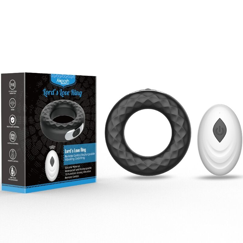 Armony - Lord's Love Controle Remoto Vibrador Anel Preto