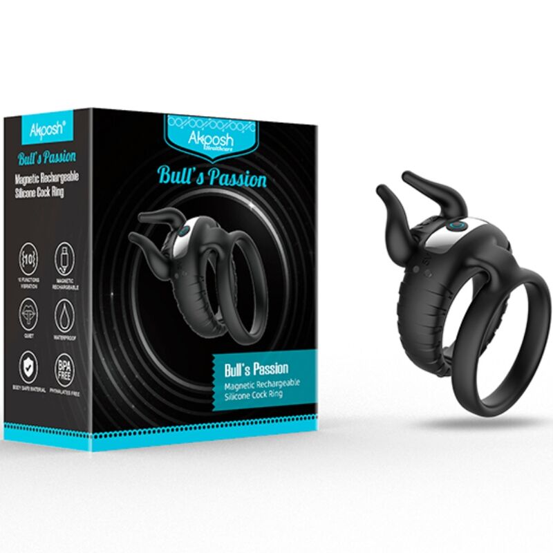 Armony - Bull's Passion Vibrador de Anel 10 Velocidades Preto