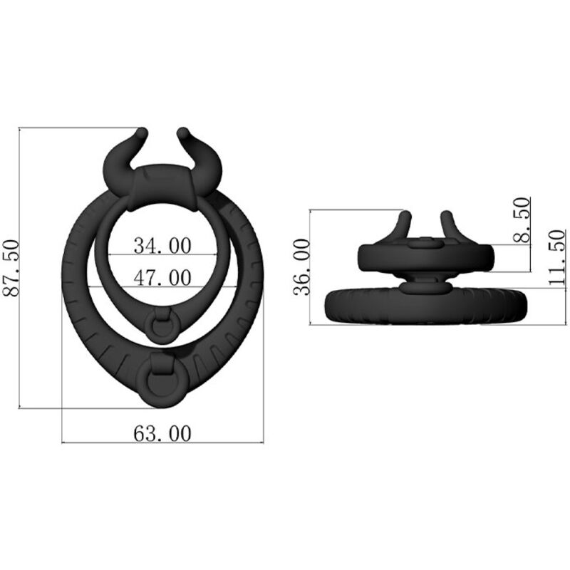 Armony - Bull's Passion Anel de Prazer Preto